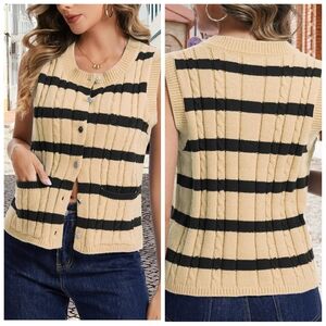 KEOMUD Women's Casual Sleeveless Knit Cardigan